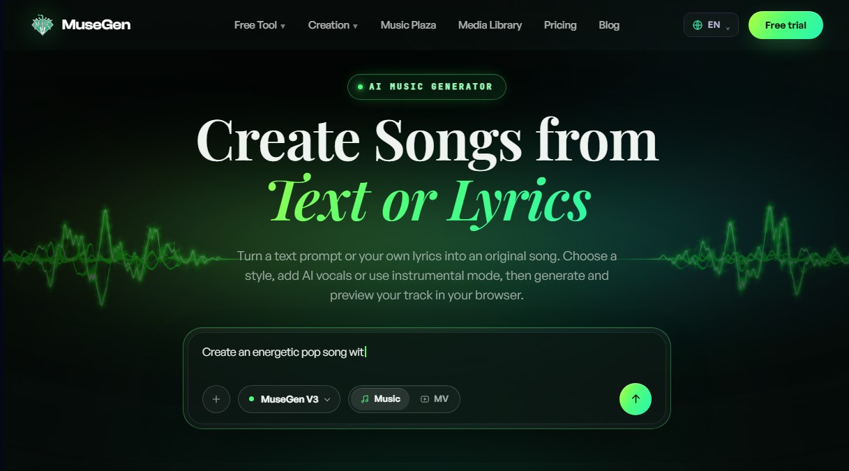 MuseGen screenshot 1