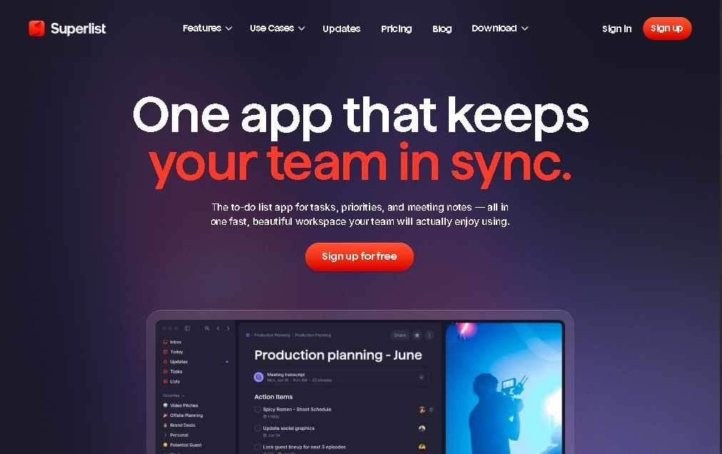 Superlist screenshot 1