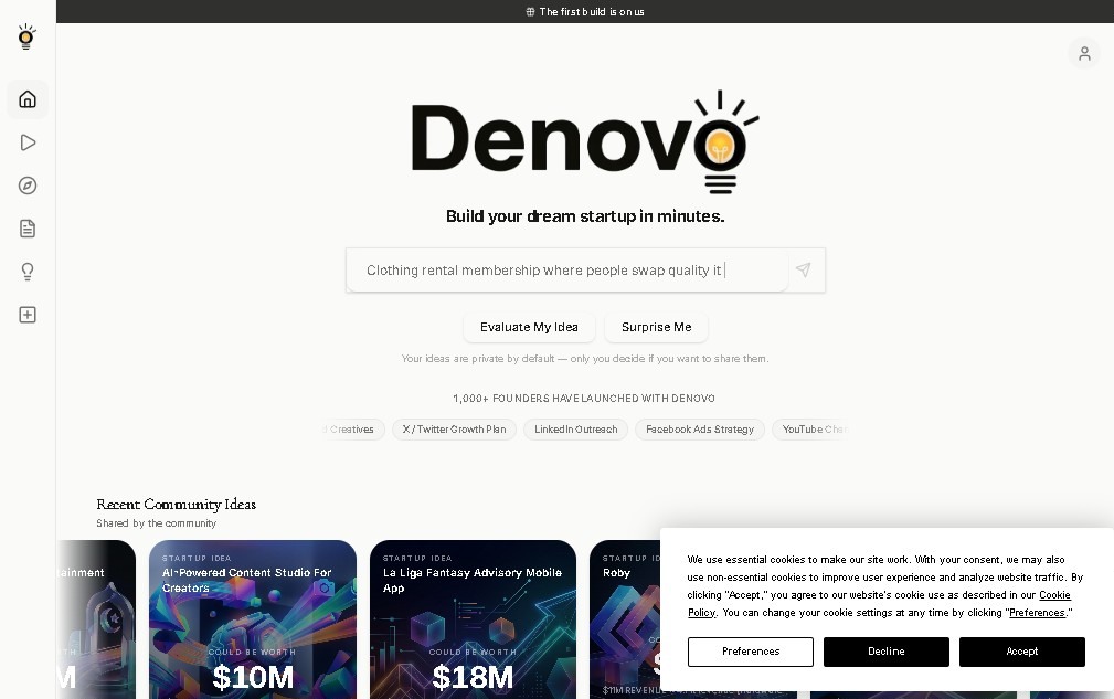 Denovo screenshot 1