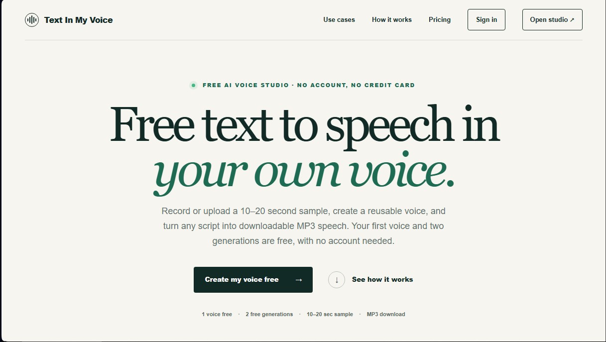 TextInMyVoice screenshot 1