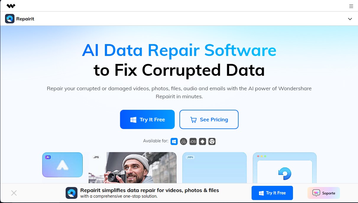 Wondershare Repairit screenshot 1