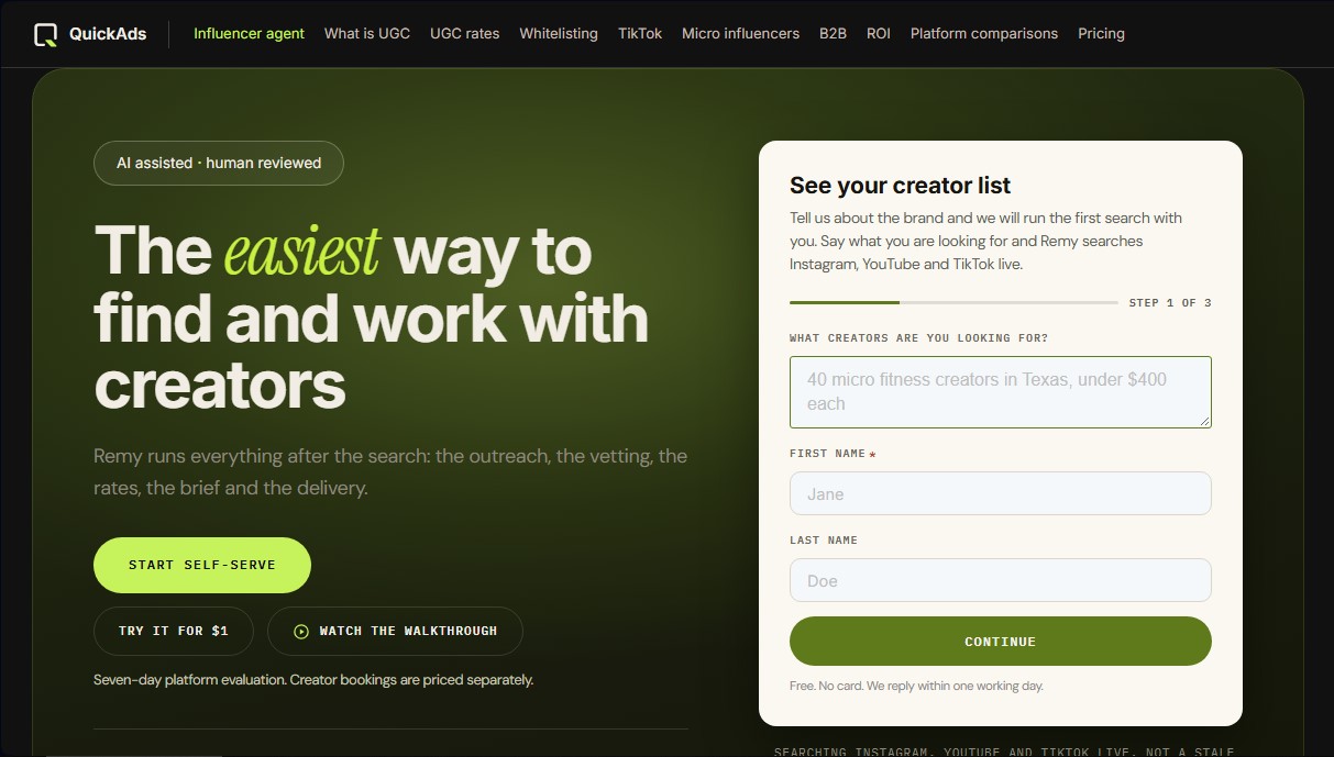 QuickAds Influencer Agen screenshot 1