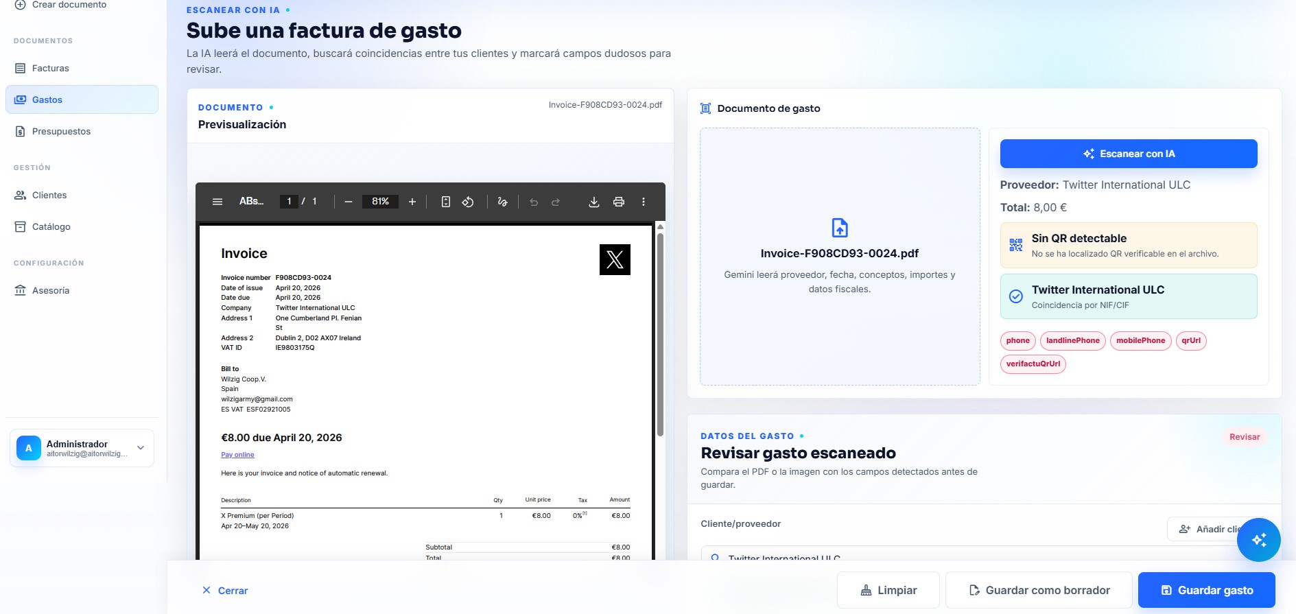VoFactu screenshot 3