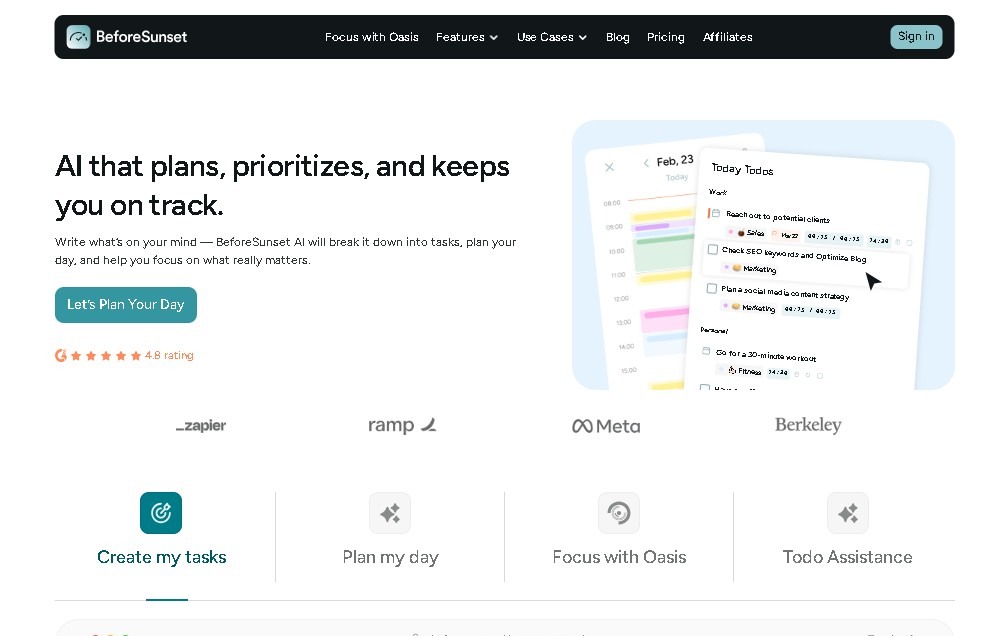 BeforeSunset AI screenshot 1