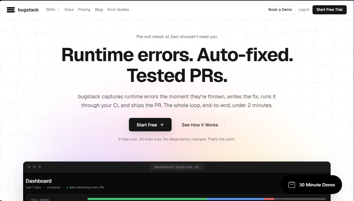 bugstack screenshot 1