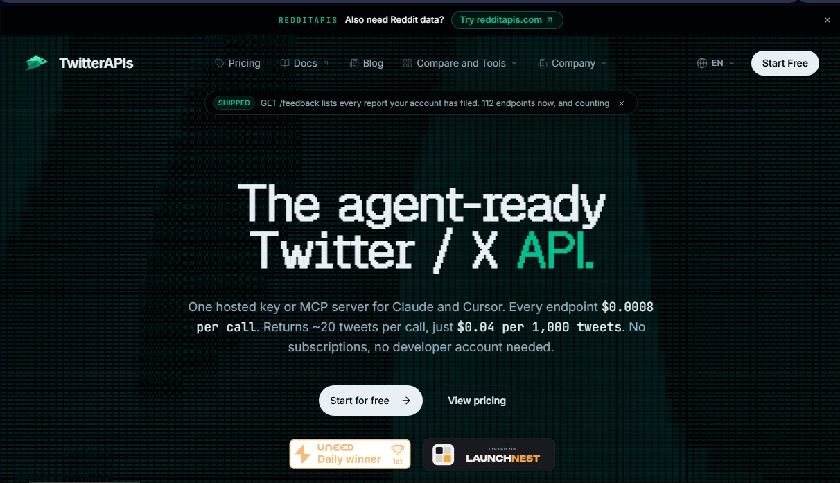 TwitterAPIs screenshot 1