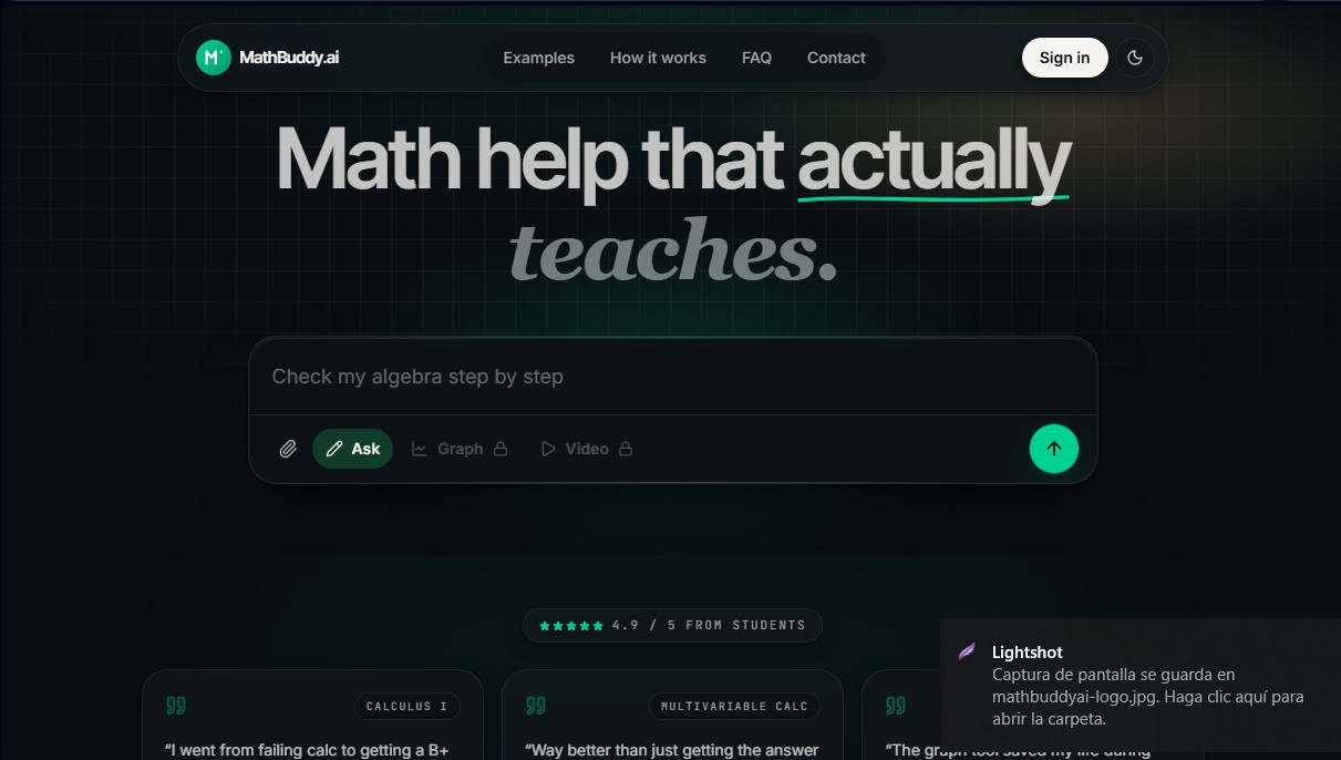 MathBuddy.ai screenshot 1