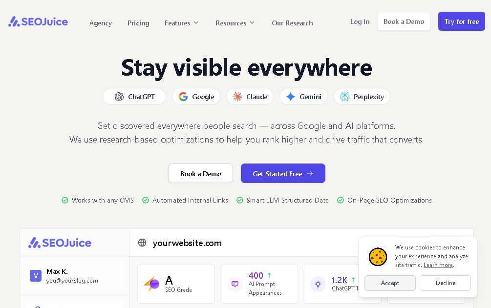 SEOJuice screenshot 1