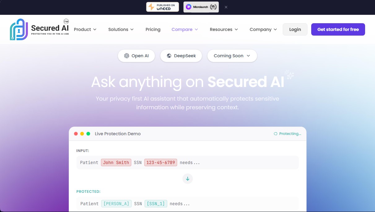 SecuredAI screenshot 1