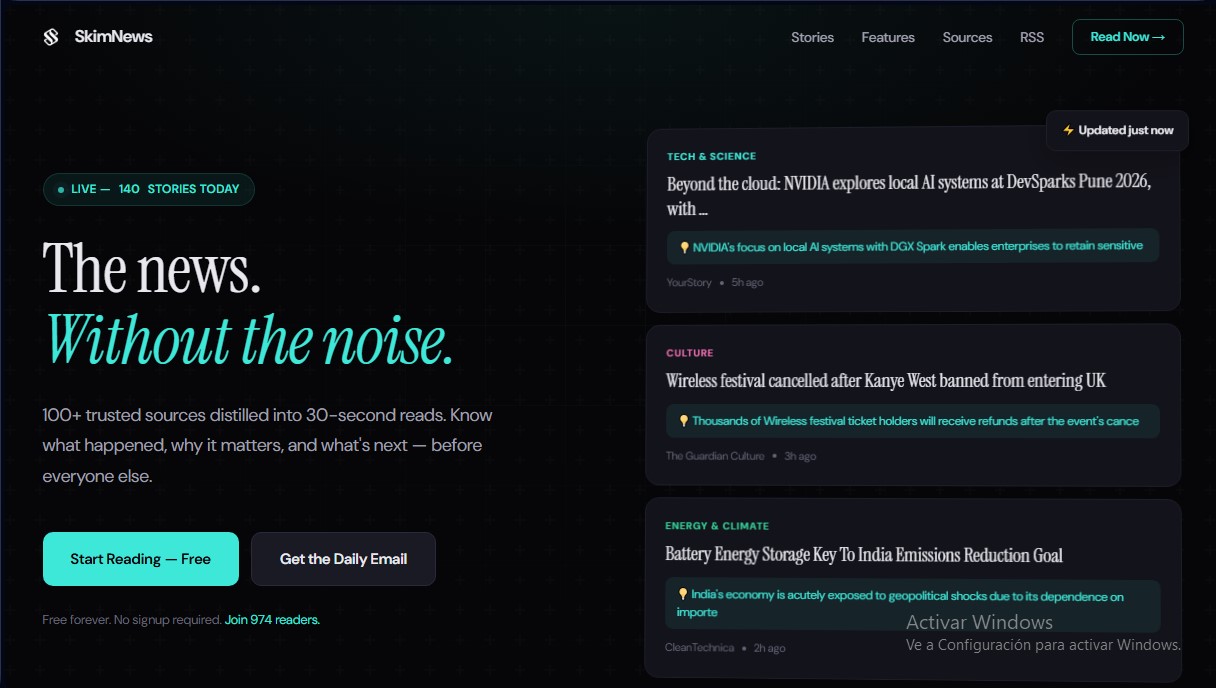 SkimNews screenshot 1