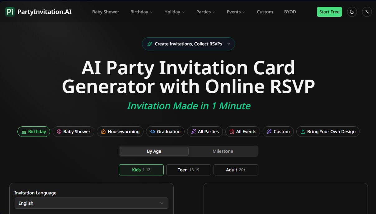 PartyInvitation.AI screenshot 1