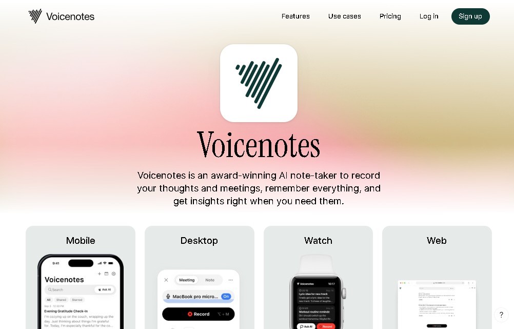 Voicenotes screenshot 1