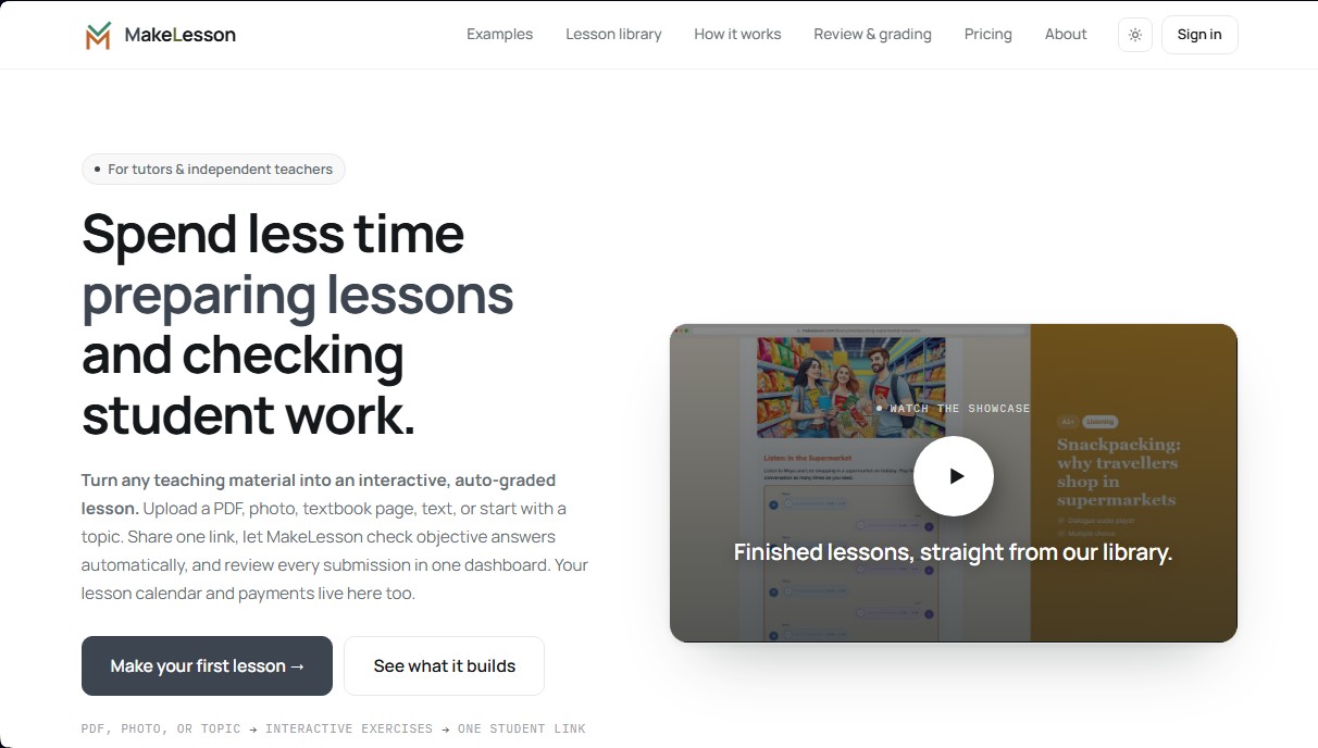 MakeLesson screenshot 1