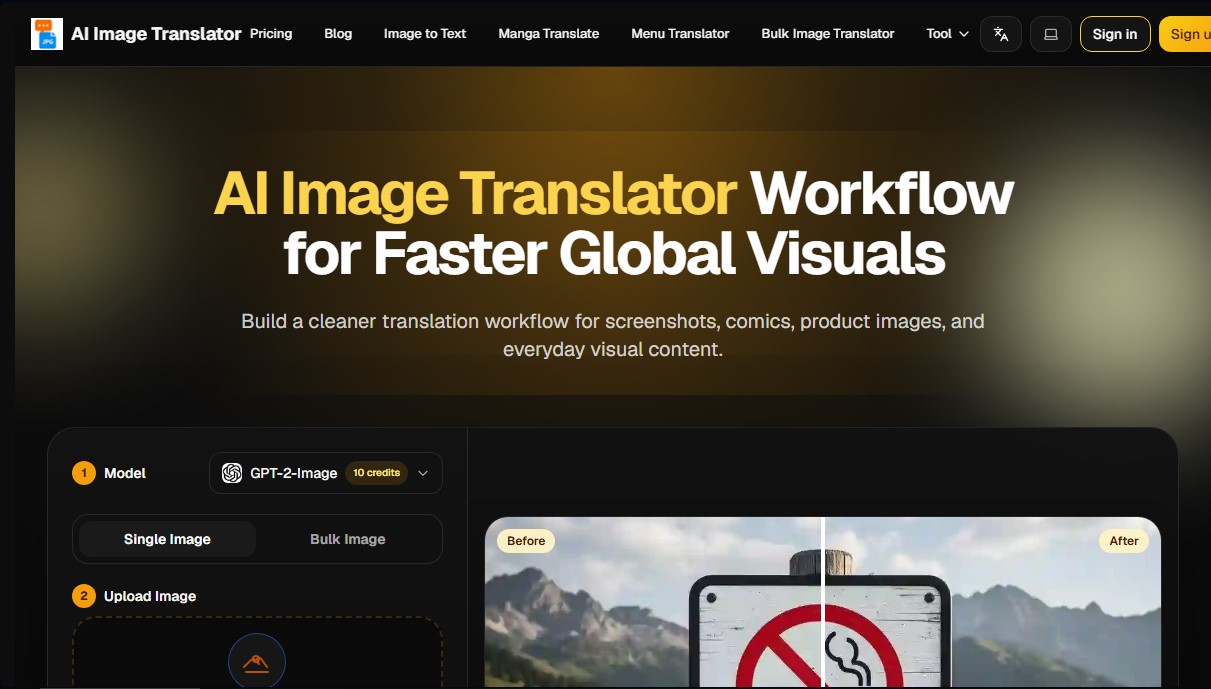 AI Image Translator.org screenshot 1