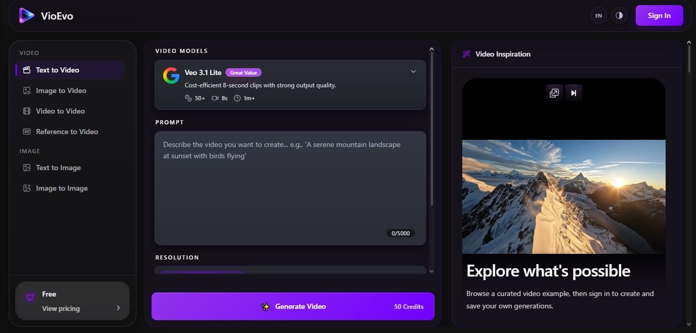 VioEvo screenshot 1