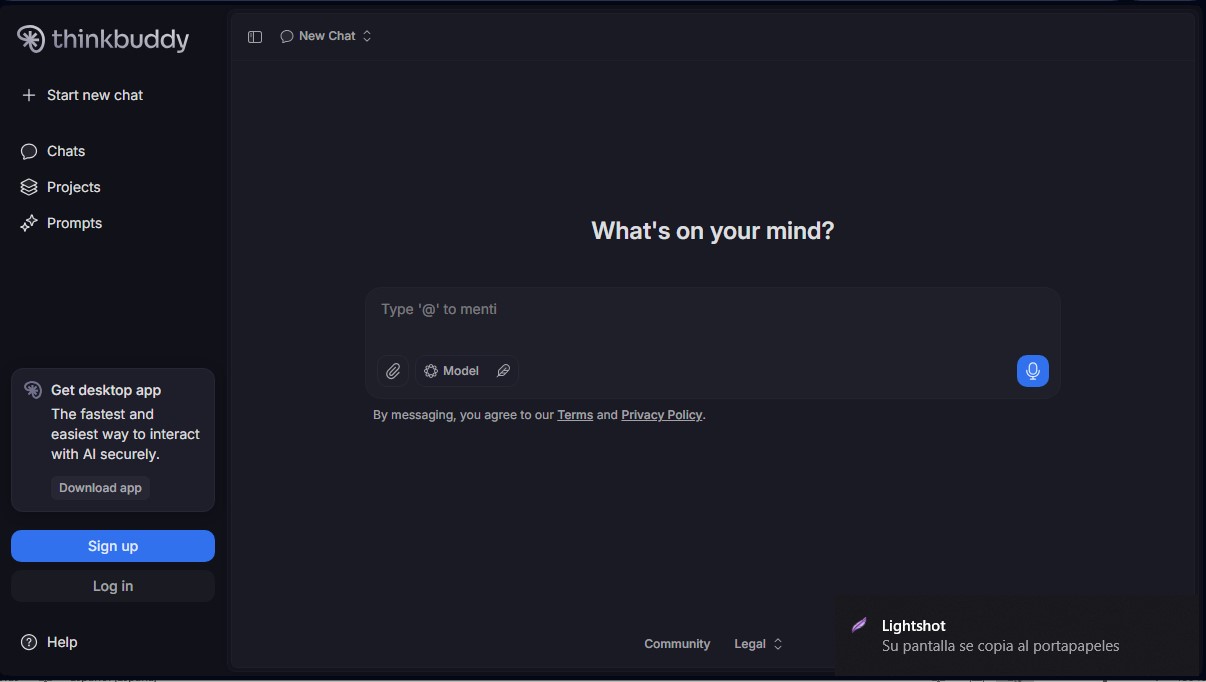 Thinkbuddy screenshot 1