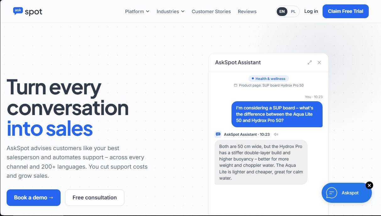 AskSpot screenshot 1