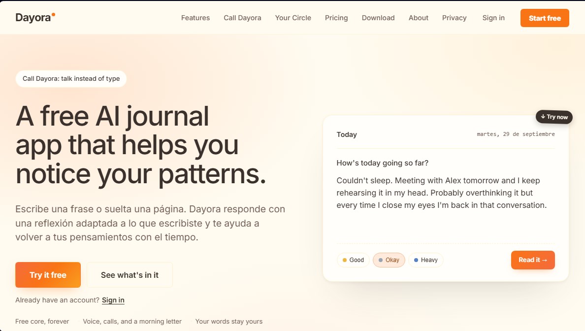 Dayora screenshot 1