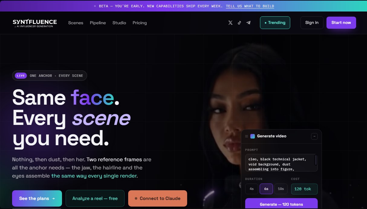 Syntfluence screenshot 1