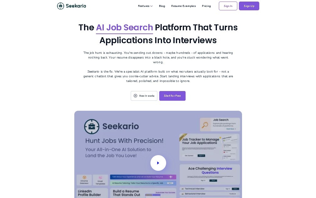 Seekario screenshot 1