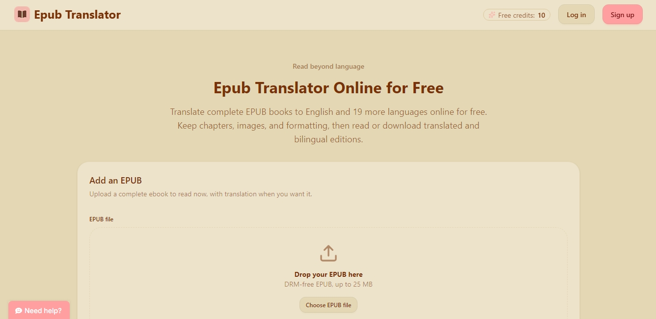 Epub Translator screenshot 1