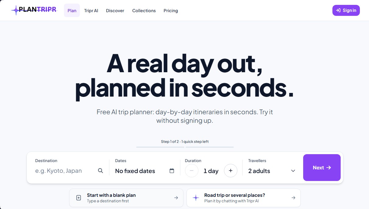 Plantripr screenshot 1