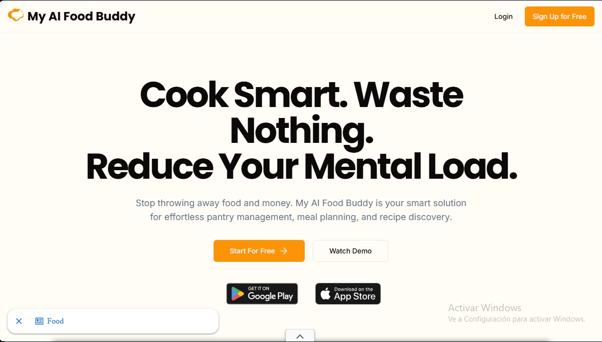 My AI Food Buddy screenshot 1