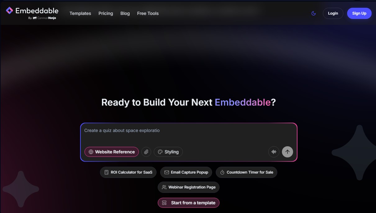 Embeddable screenshot 1