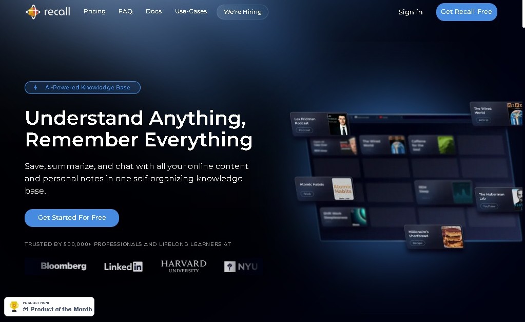Recall screenshot 1