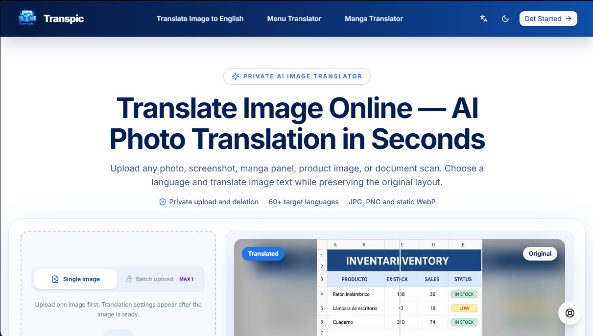 Transpic AI screenshot 1