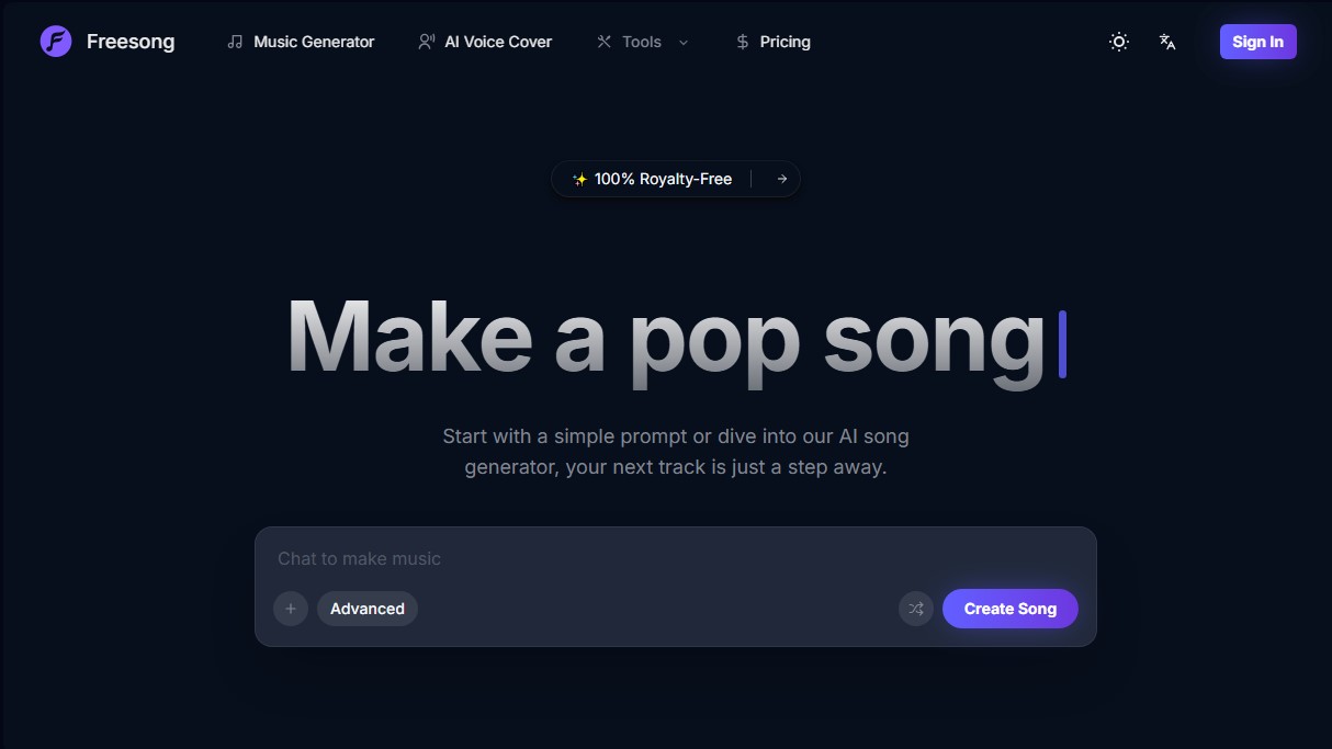 Freesong screenshot 1