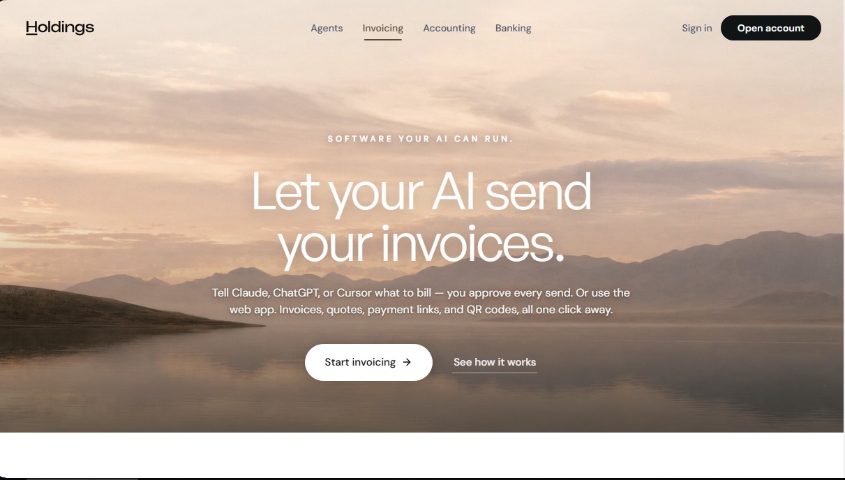 Holdings Invoicing screenshot 1