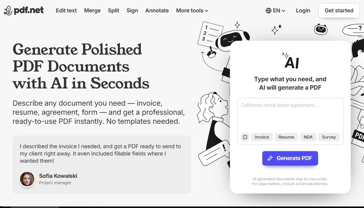 PDF Generator screenshot 1