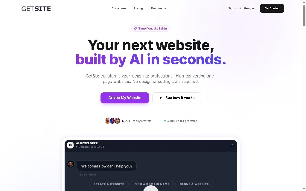 GetSite screenshot 1