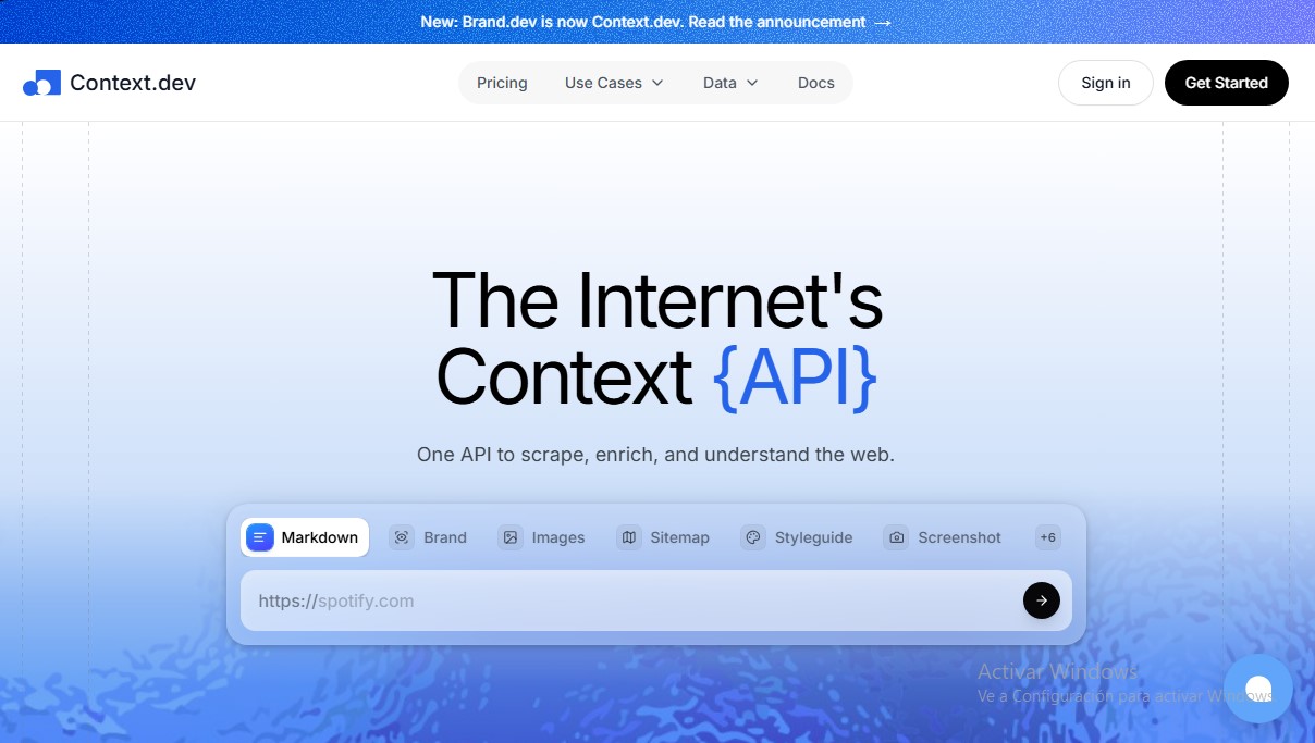 Context.dev screenshot 1