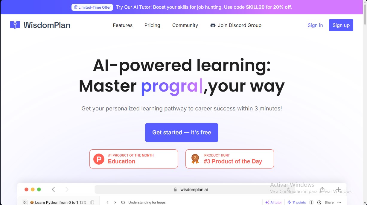 WisdomPlan screenshot 1