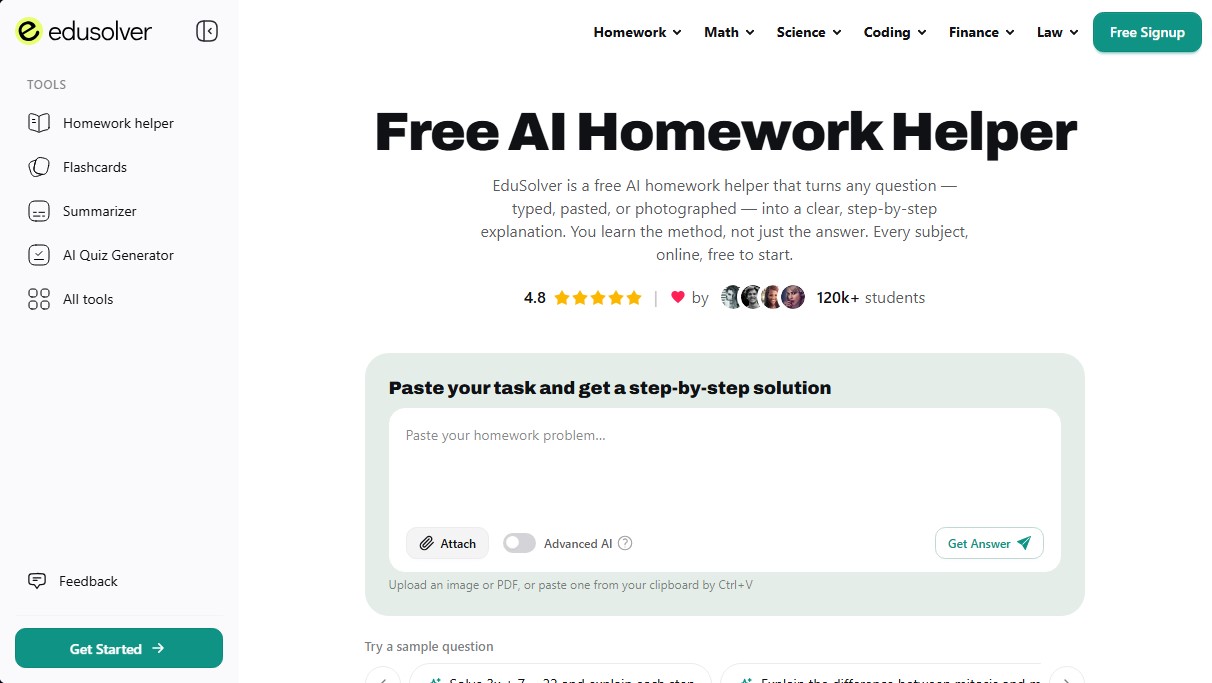 EduSolver screenshot 1