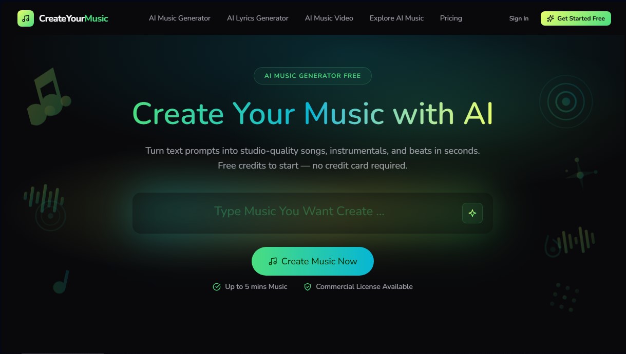 CreateYourMusic.ai screenshot 1