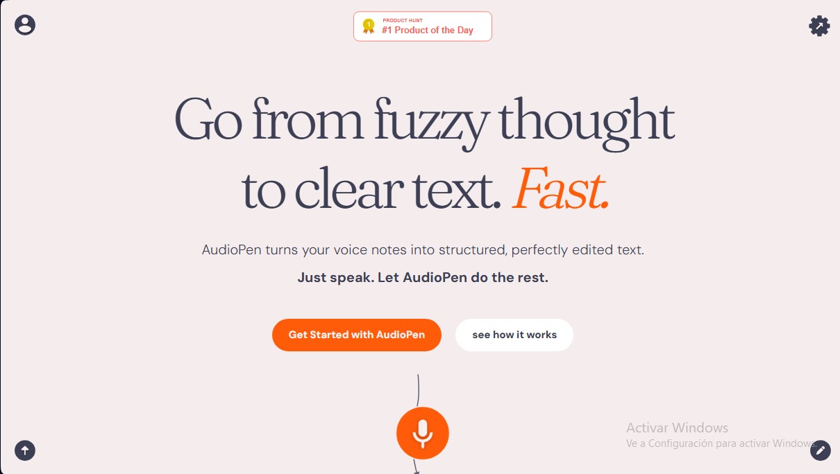 AudioPen screenshot 1