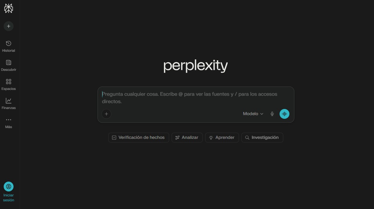 Perplexity screenshot 1